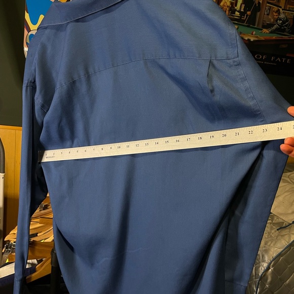 Yves Saint Laurent Deep Blue Collared Shirt mens XL - Picture 5 of 5